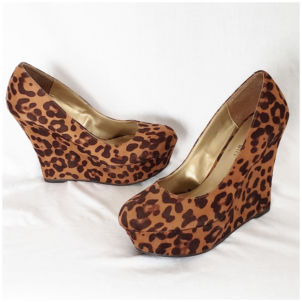 Leopard Print Wedges